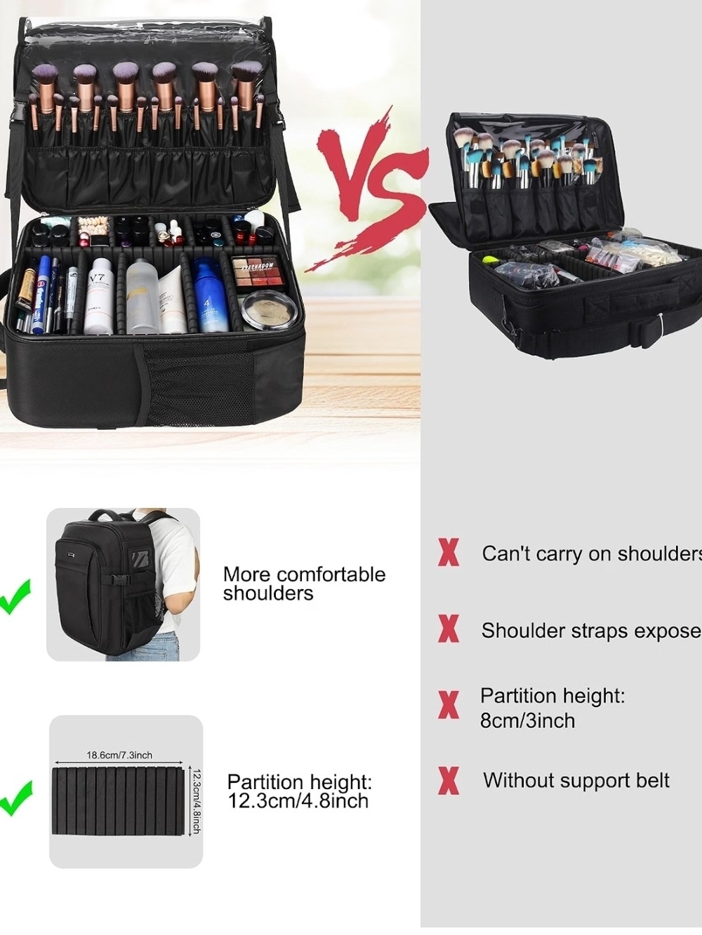 Relavel Womans Makeup Backpack. NWOT. - Picture 8 of 13